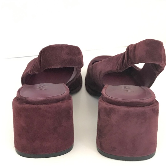 AEROSOLES Altona Slingback Block Heel Pumps Burgundy Women’s Size 7 - Picture 10 of 16